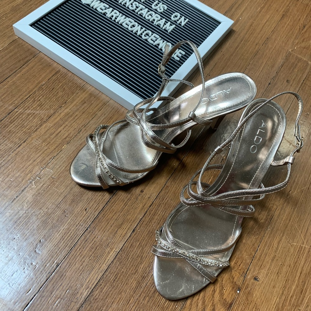 Silver Metallic Open Toe Sandal